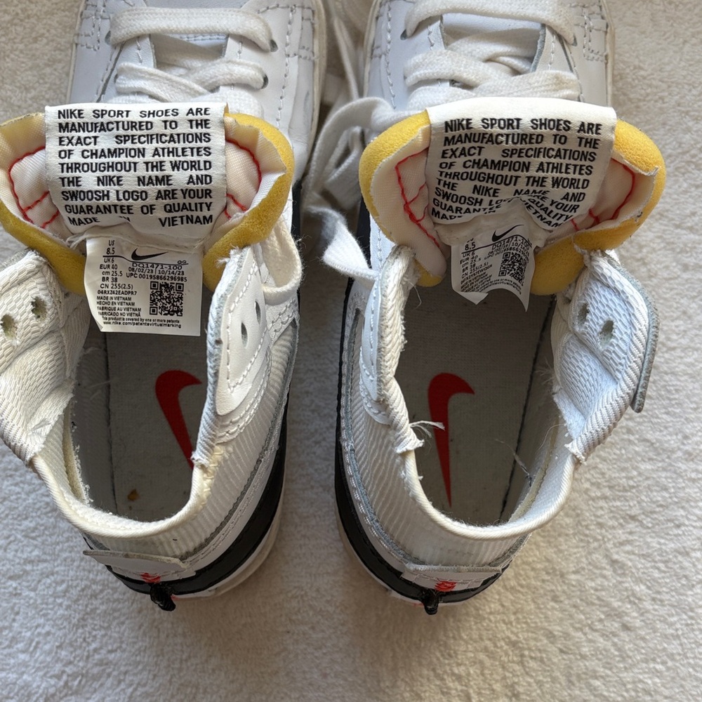 Nike Wmns Blazer Mid ‘77 Jumbo Swoosh White Black DQ1471-100 s 8.5 - Picture 7 of 11